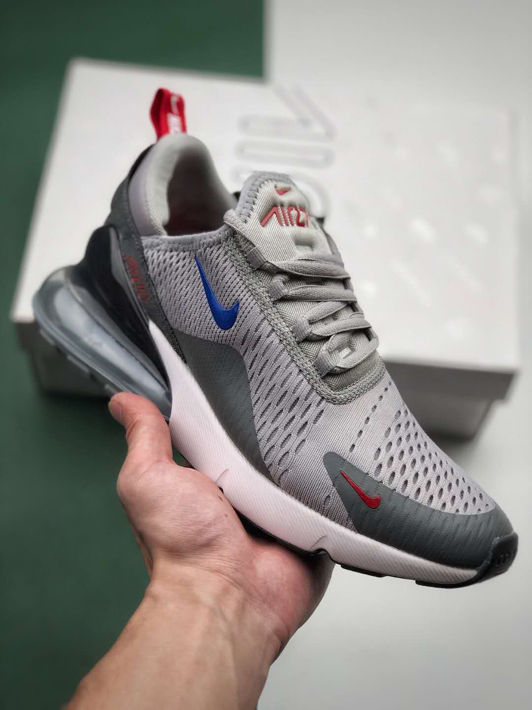 Nike Air Max 270 Grey Royal Red CD7338-001 - Enhance Your Style with Iconic Footwear