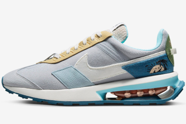 Nike Air Max Pre-Day 'Sun Club' Wolf Grey/Sail-Rift Blue-Wheat Grass DM0037-001 - Stylish and Comfy Sneakers for Men | Limited Edition Release