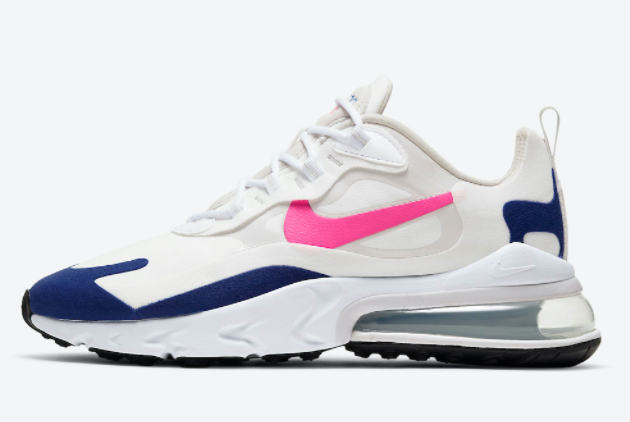 Wmns Nike Air Max 270 React White/Navy-Hot Pink CU7833-101 | Stylish and Comfortable Women's Sneakers