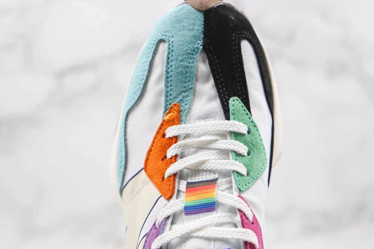 New Balance 327 Pride Collection White Multi-Color Shoes