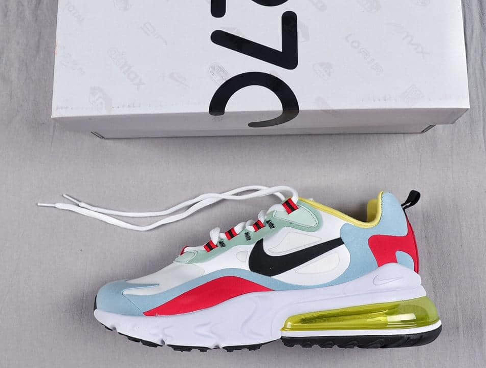 Nike Air Max 270 React Bauhaus Yellow Blue Red Shoes AO6174-002 | Limited Edition Colorway from Nike