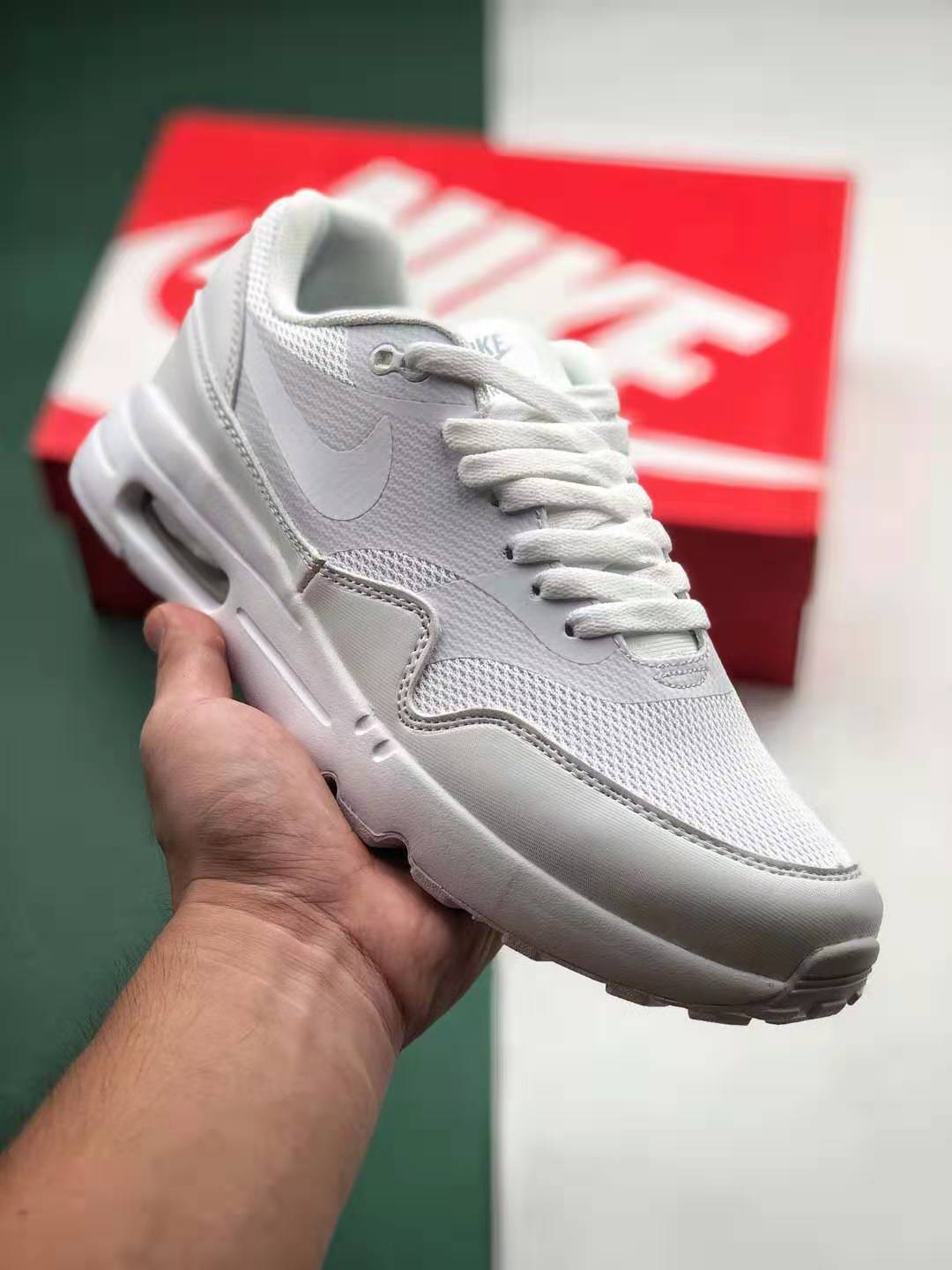 Nike Air Max 1 Ultra 2.0 Essential White Sneakers 875679-100
