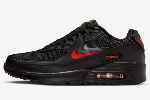 Nike Air Max 90 Black/Red-Grey DX9272-001 - Stylish and Comfortable Footwear