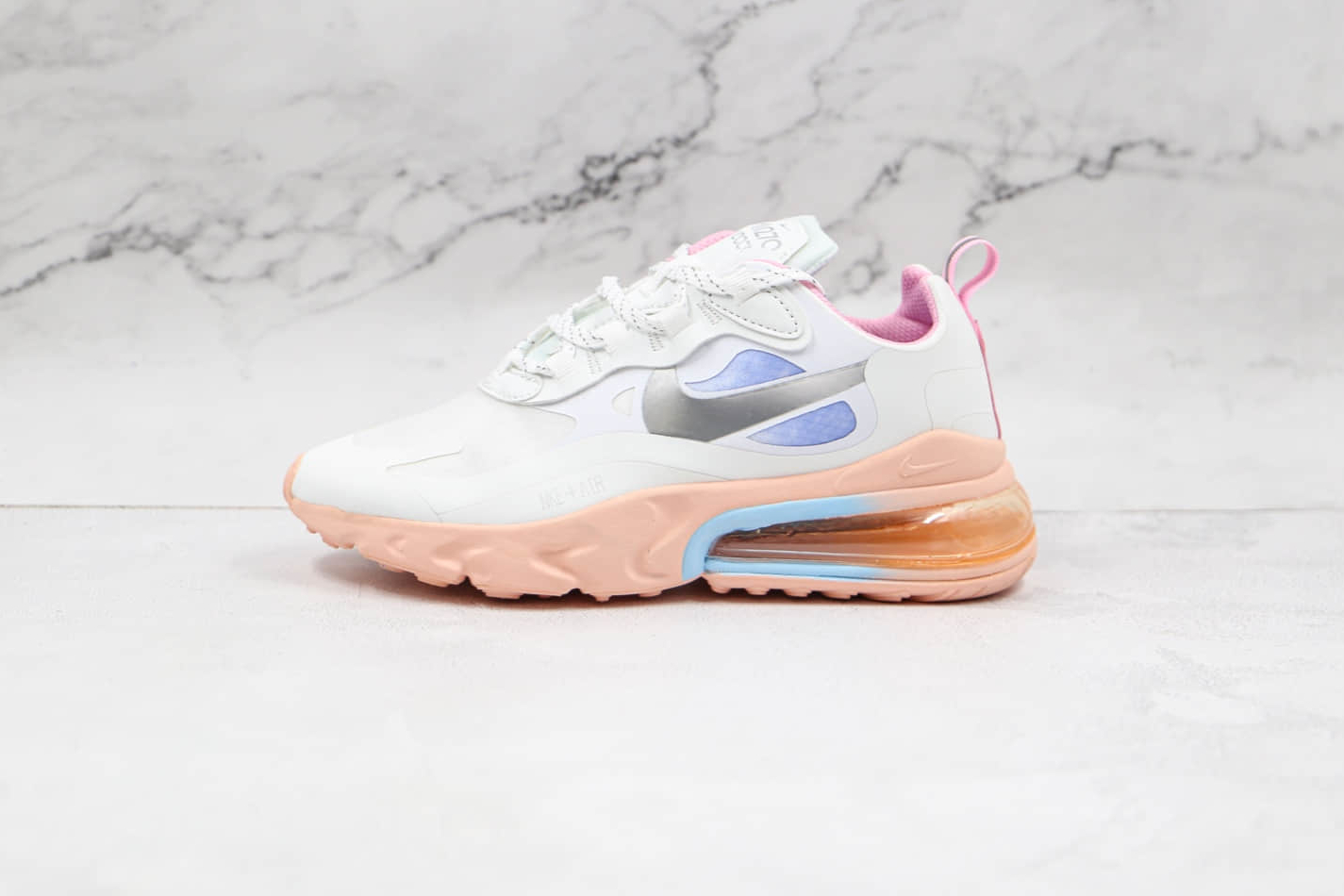 Nike Air Max 270 White Washed Coral Hyper Blue Sneakers CZ8131-100