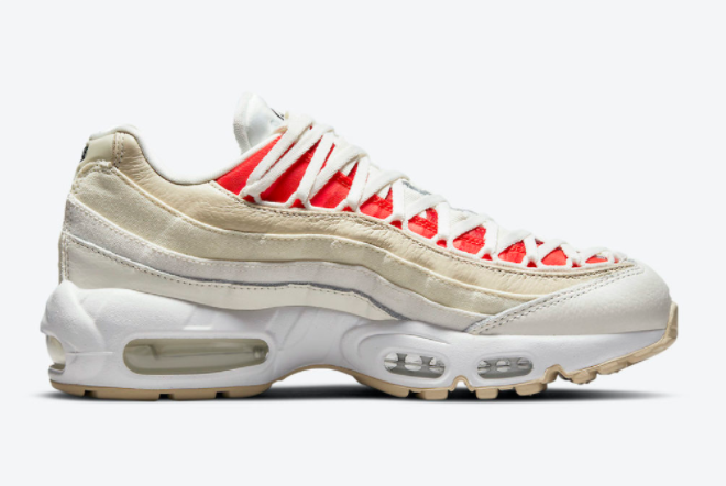 Nike Wmns Air Max 95 Sail/Black-Chile Red-Coconut Milk DJ6903-100 – Stylish and Comfortable Women's Sneakers