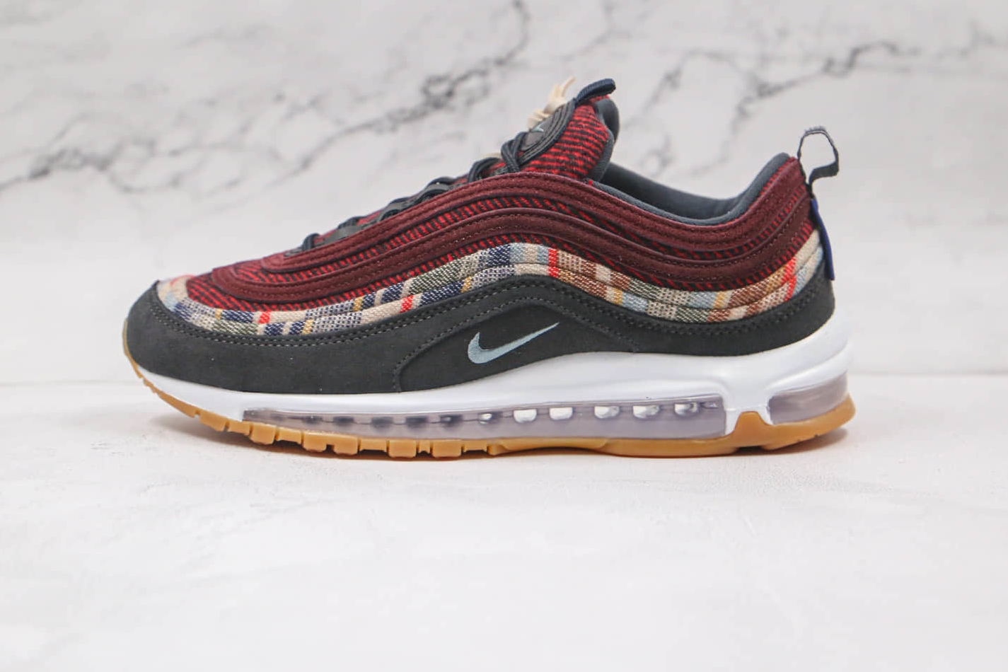 Nike Air Max 97 Pendleton By You Wine Red Black Olive - Limited Edition Shoes for Unmatched Style