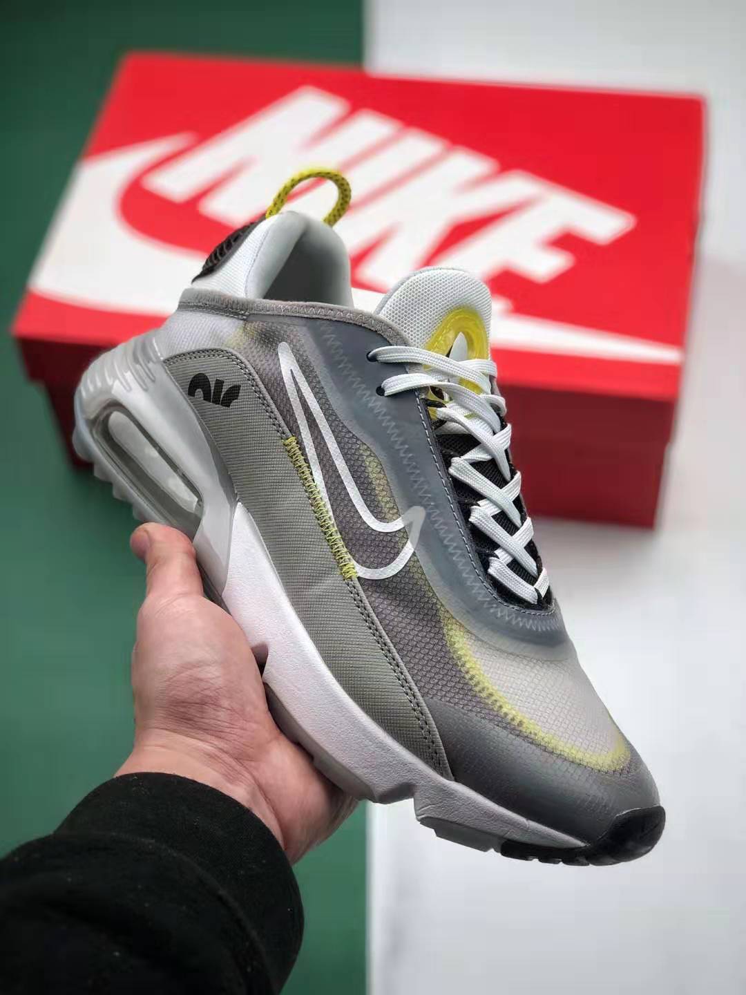 Nike Air Max 2090 Light Grey White Khaki Multi-Color CQ7630-010 - Stylish and Comfortable Sneakers for Men