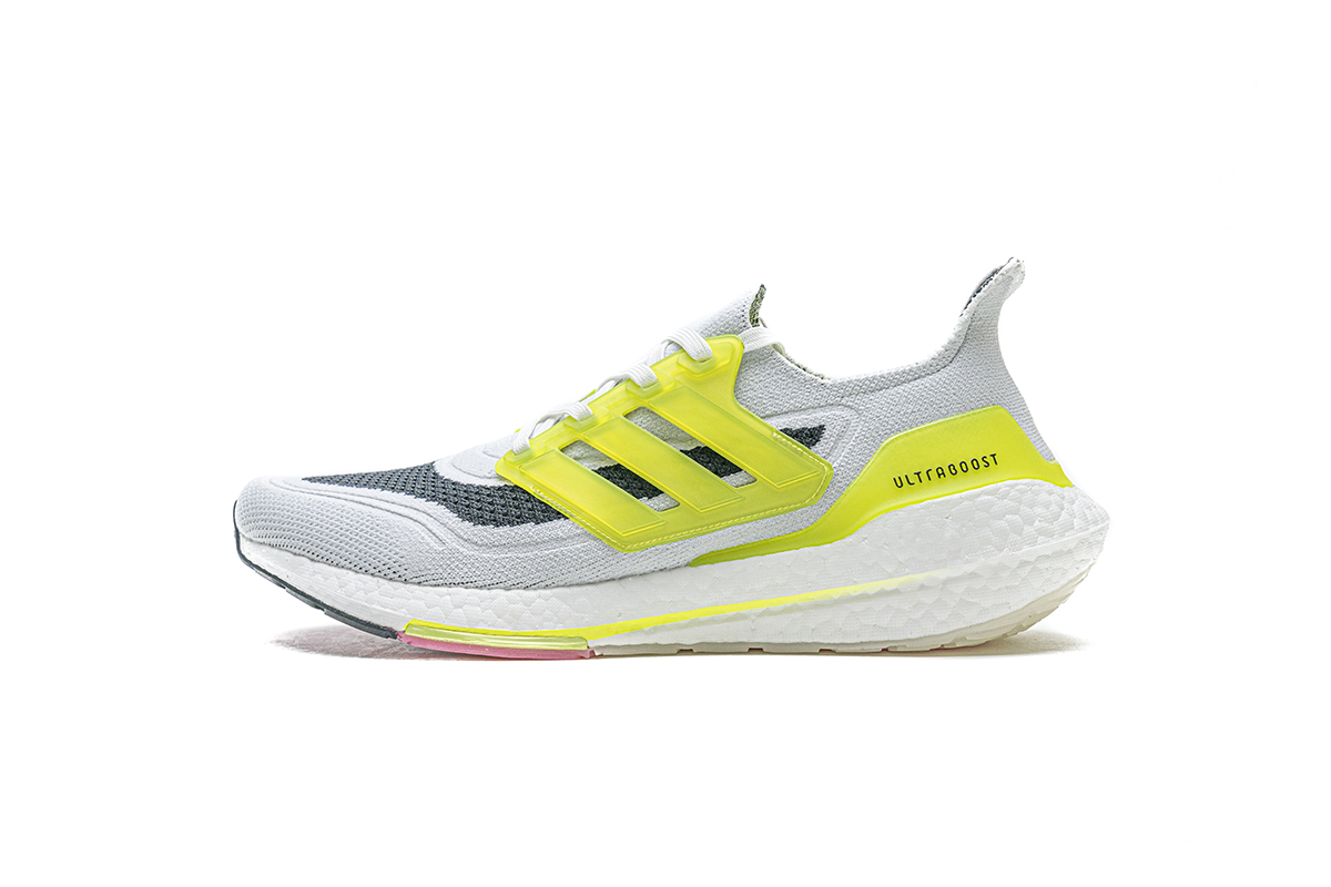 Adidas Ultra Boost 21 White Volt FY1214 - Latest Release from Adidas