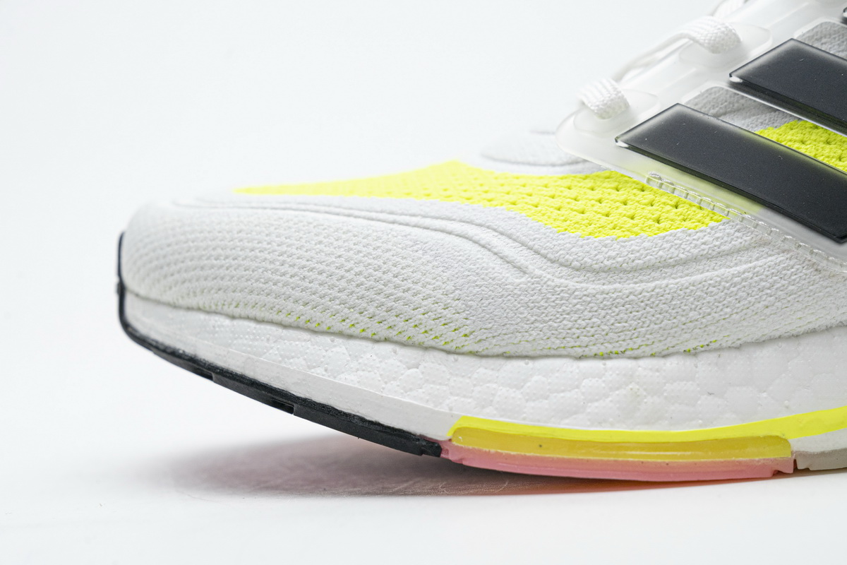 Adidas UltraBoost 21 White Solar Yellow FY0377 - Enhance Performance with Style