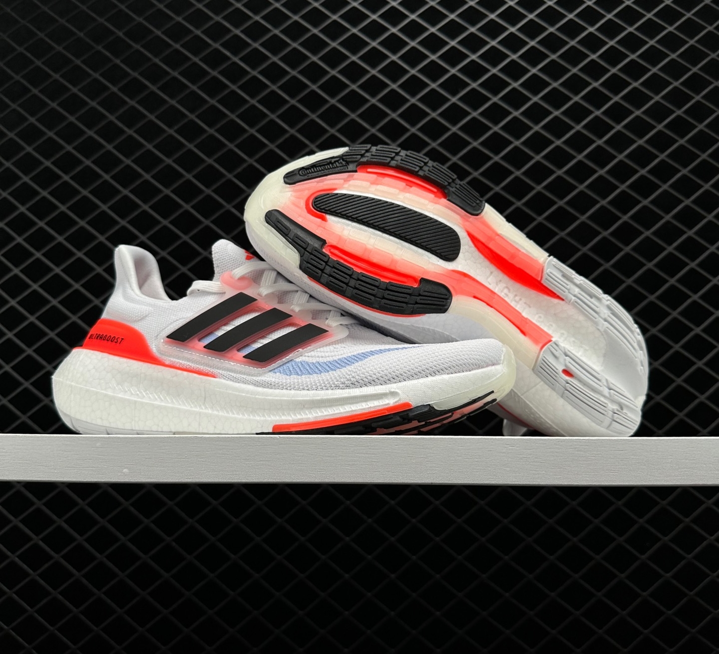 Adidas Ultra Boost Light White Black Solar Red - HQ6351: Performance and Style with Superior Comfort