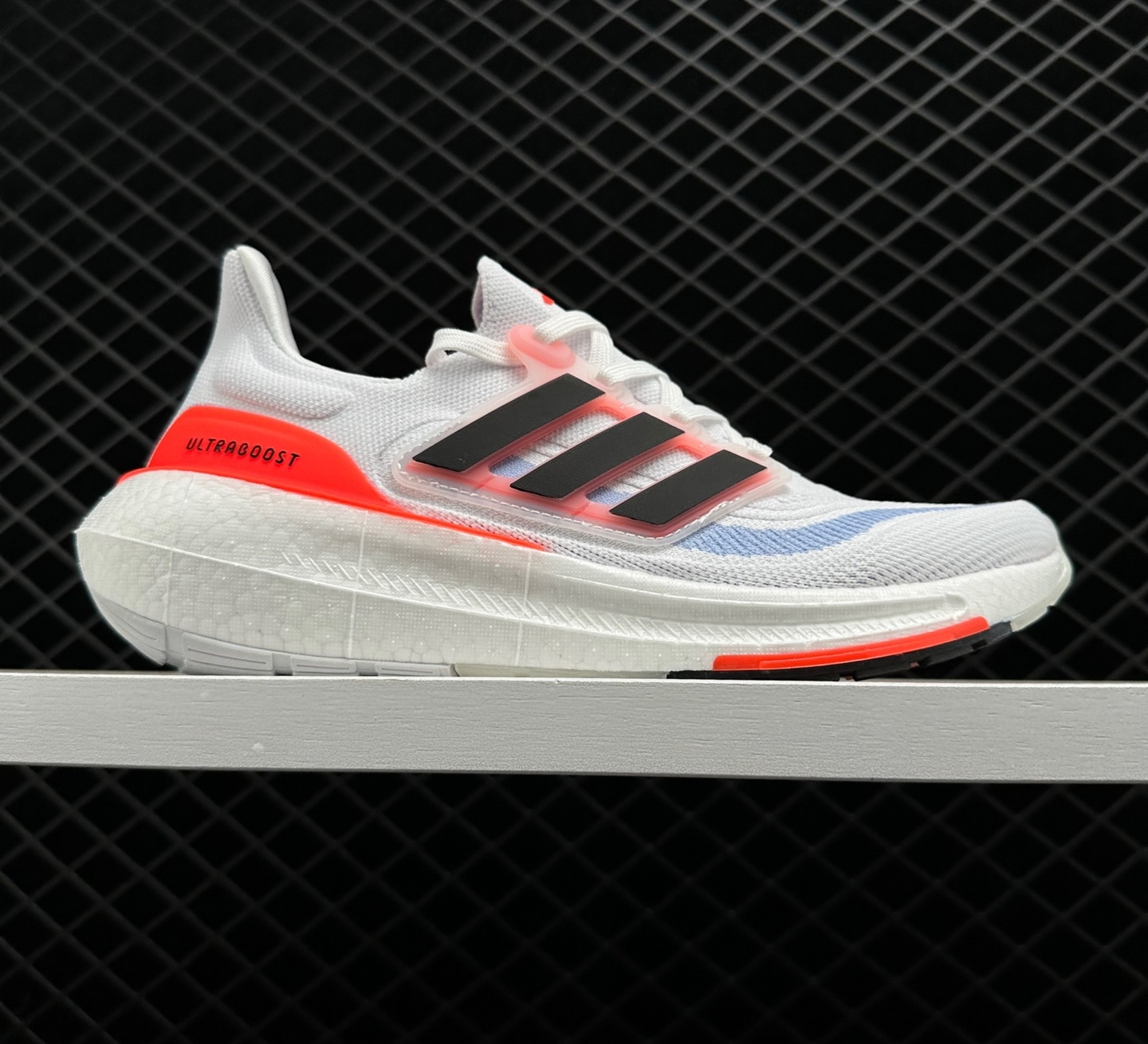 Adidas Ultra Boost Light White Black Solar Red - HQ6351: Performance and Style with Superior Comfort