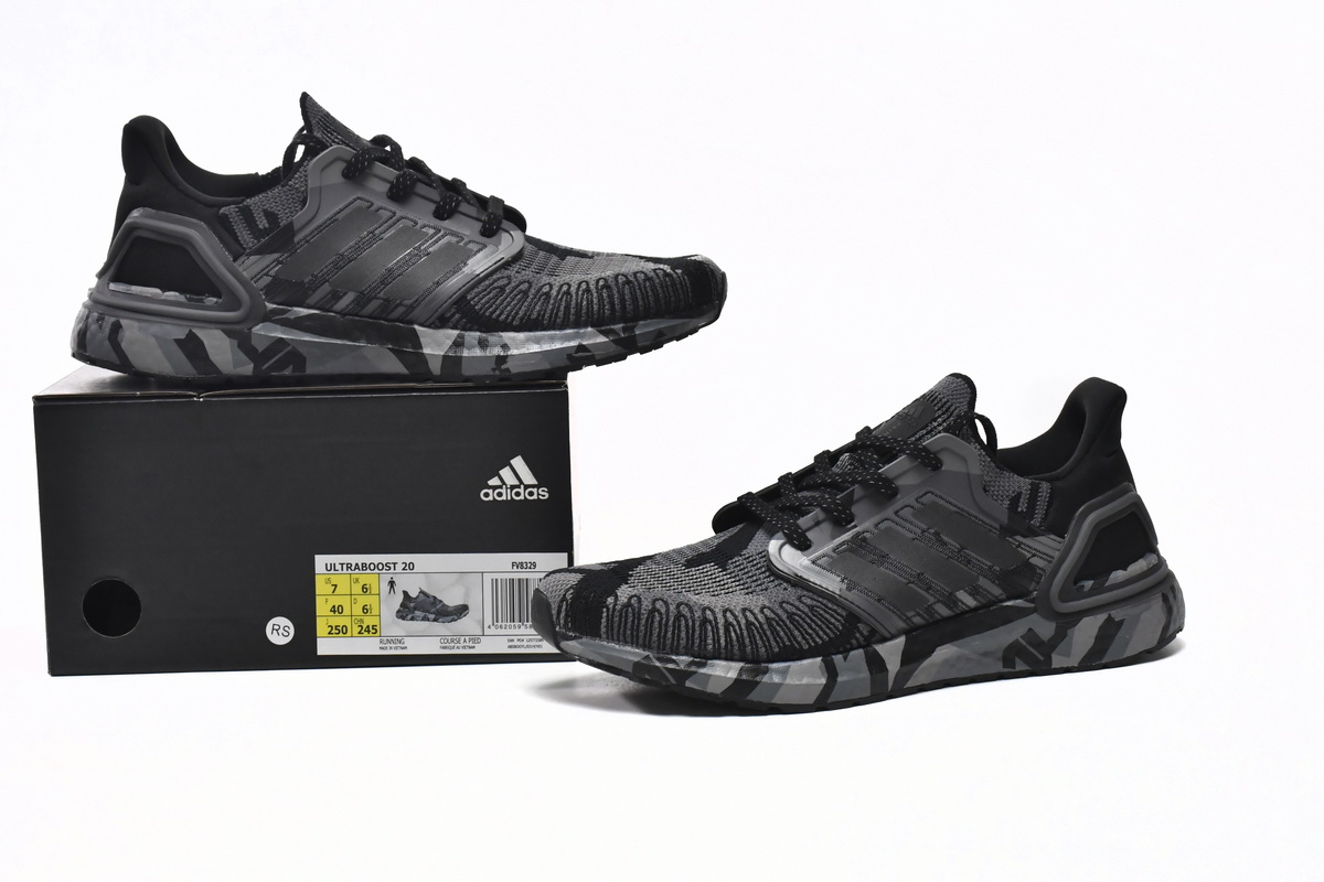Adidas UltraBoost 20 'Geometric Pack - Core Black Grey' FV8329 - Premium Sneakers for Maximum Style and Comfort