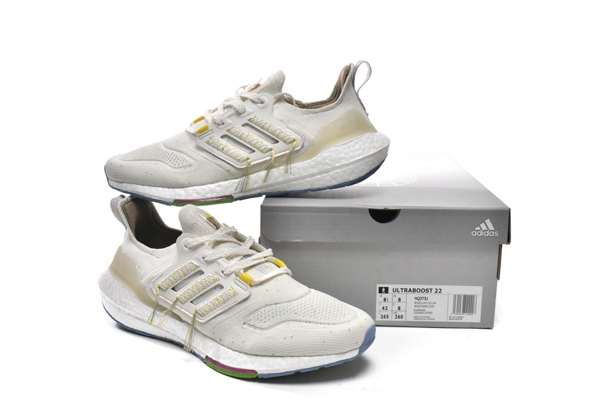 Adidas UltraBoost 22 Sus White Light Yellow Shoes - HQ3731