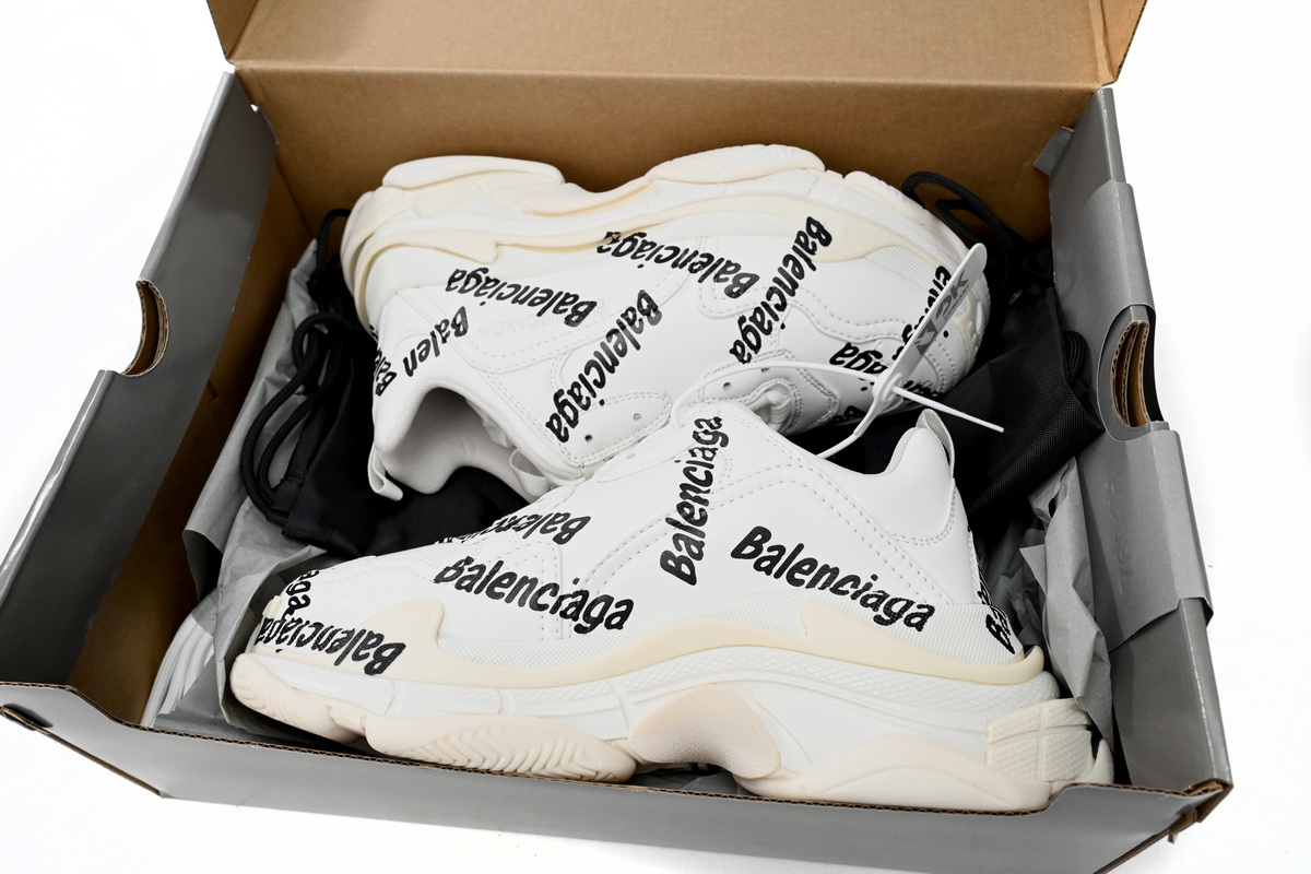 Balenciaga Wmns Triple S 'Logotype - White' 524039 W2FAB 9010 - Shop now for stylish sneakers!