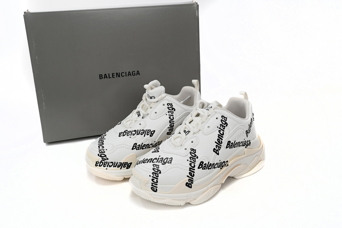 Balenciaga Wmns Triple S 'Logotype - White' 524039 W2FAB 9010 - Shop now for stylish sneakers!