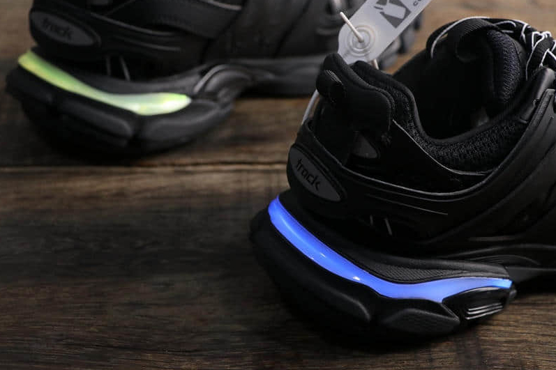 Balenciaga Track 1.0 Nylon Vintage Sneakers Black 542023W1GB11000 - Premium Retro Footwear