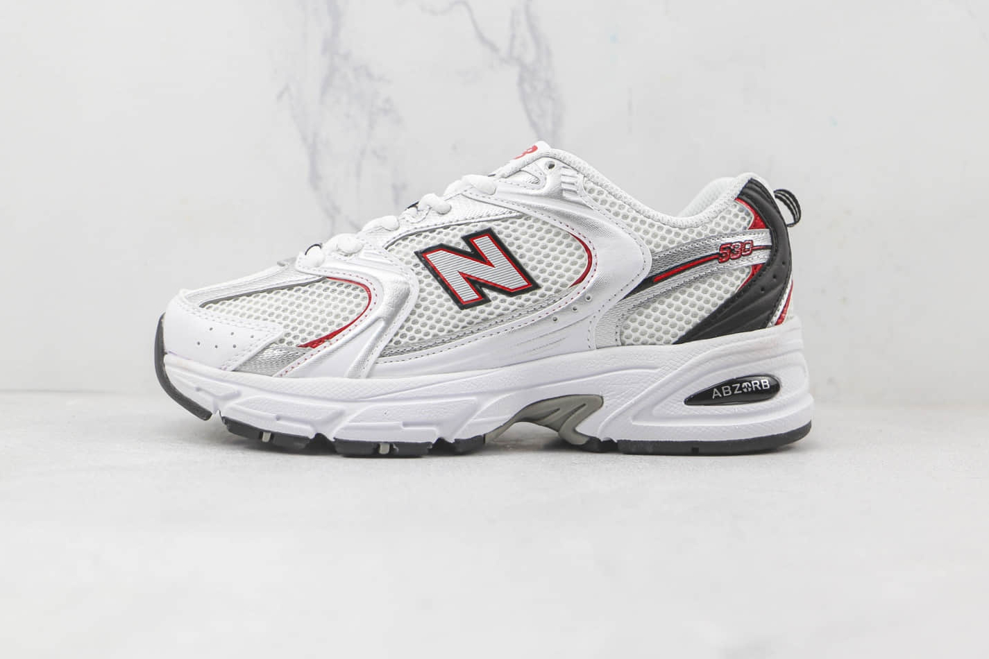 New Balance 530v2 Retro 'White Silver Red' MR530SA - Classic Style and Comfort