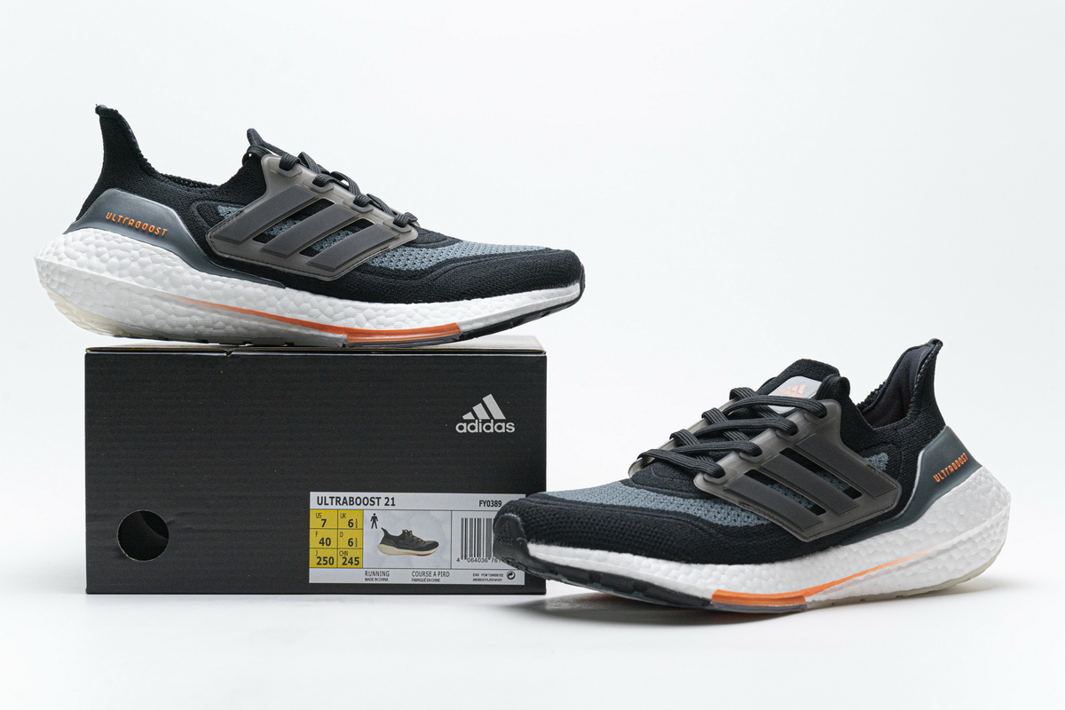 Adidas UltraBoost 21 'Black Screaming Orange' FY0389 - Stylish and High-Performance Footwear